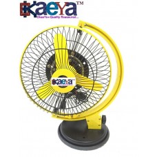 OkaeYa 4000 Stormy High Speed 9inch 3 Blade Table Fan  (Black & Yellow)